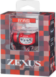 Налобный фонарь Zexus ZX-240PR в упаковке