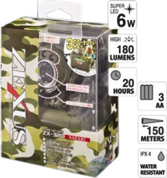 Налобный фонарь Zexus ZX-320 Safari  в упаковке