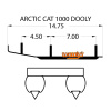 Коньки для лыж снегохода Arctic-Cat DA6-1000 - общий вид