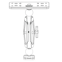 Рычаги шарикового держателя 1,5" 0161
