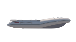 Лодка ПВХ нднд Air Line 390 Badger - серый - вид сбоку