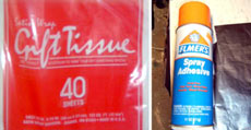 клеевой карандаш и Tissue Paper