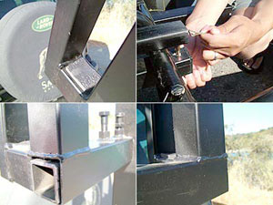 Багажник-стойка EZ Packer, предназначенный для перевозки рыболовных надувных понтонов