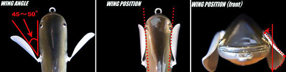 В случае правильной регулировки, повернутые вперед лопасти должны прилегать верхними краями к «скулам» воблера.