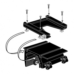Струбцина для крепления даунриггера Scotty - варинт использования