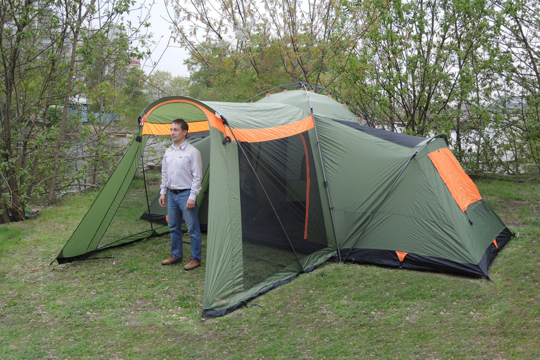 Палатка быстросборная 6-местная 4+2 CAMP - тамбур Палатка быстросборная 6-местная 4+2 CAMP - тамбур