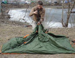 Каркас палатки Envision 2 раскрывается, как зонтик