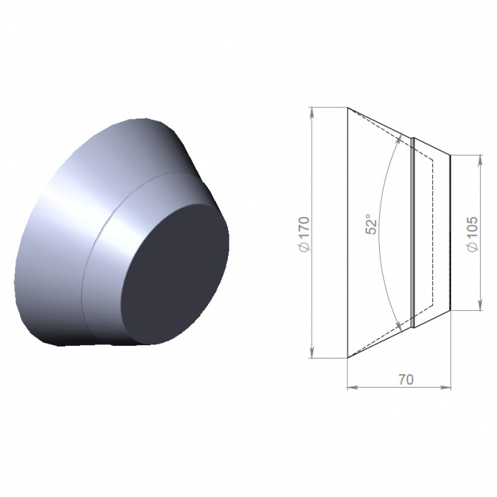 Концевики на були (тарелка) - размеры