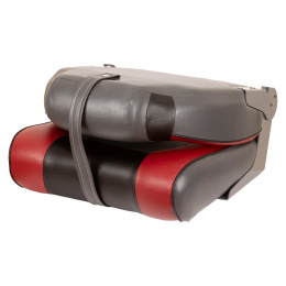 Кресло складное в лодку Premium Designer High Back - красный/графит/черный - сложенный