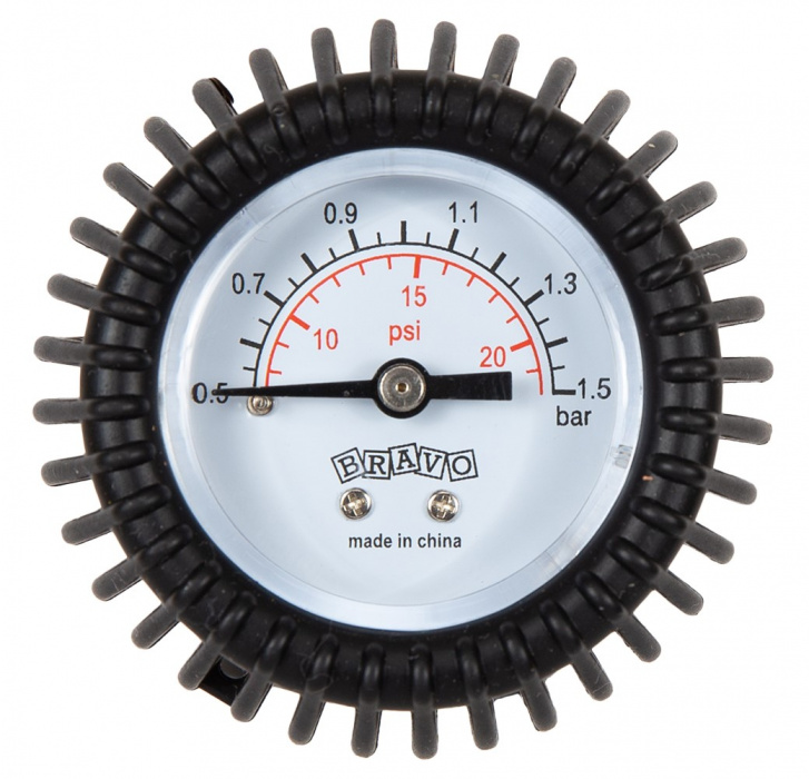Проходной манометр для лодки SP90/SUP, 1,5 бар - шкала