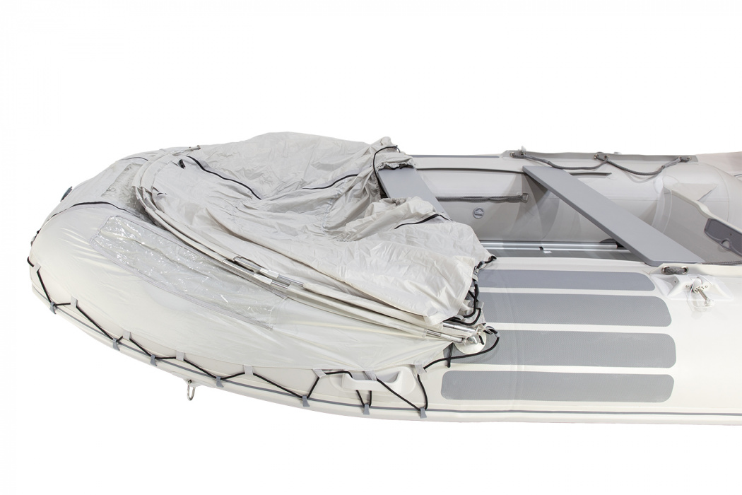 Стояночный тент на лодку HD  (185 х 290 см), серый - тент сложен