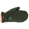 Перчатки с откидным верхом для рыбалки,зеленые - на руке внешняя сторона
