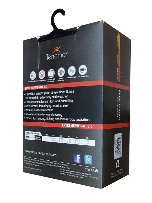 Мужское термобелье для зимы M-GEO PREDATOR - упаковка обратная сторона