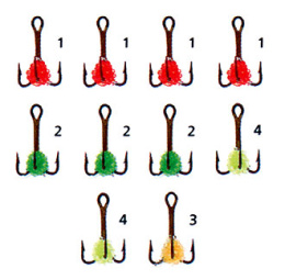 Набор тройников с трехцветной каплей - цвета