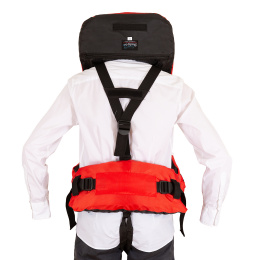 Жилет для рыбалки Aqua Sport - вид сзади с воротом на пользователе