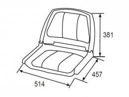 Кресло складное в лодку Folding - размеры