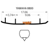 Коньки для лыж снегоходаYamaha 8800, размеры.