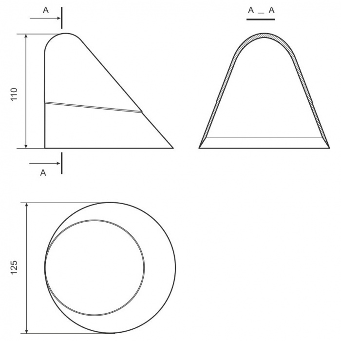 Концевики на були (скошенные) - размеры