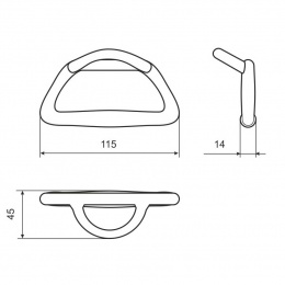 Рым ручка для транспортировки (пластик) - размеры