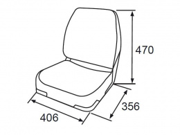 Кресло складное в лодку Classic Fishing - размеры