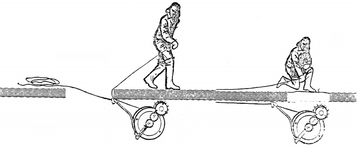 Лебедка для протягивания сетей - схема работы