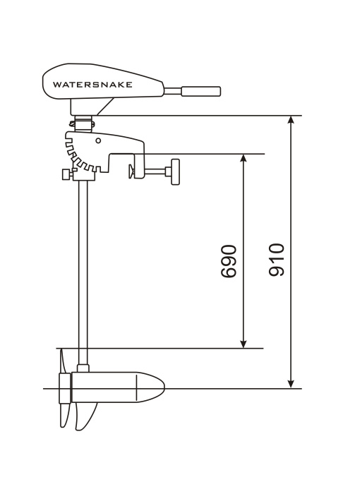 Подвесной лодочный электромотор WaterSnake FWT44TH/36