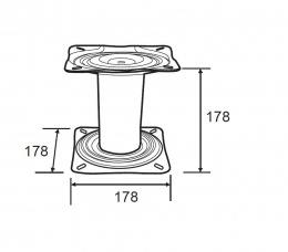 Стойка под кресло (18 см.),сталь - размеры