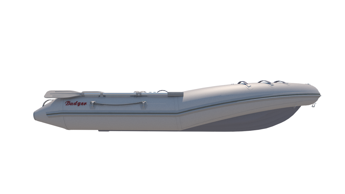 Лодка ПВХ нднд Air Line 420 Badger - серый - вид сбоку