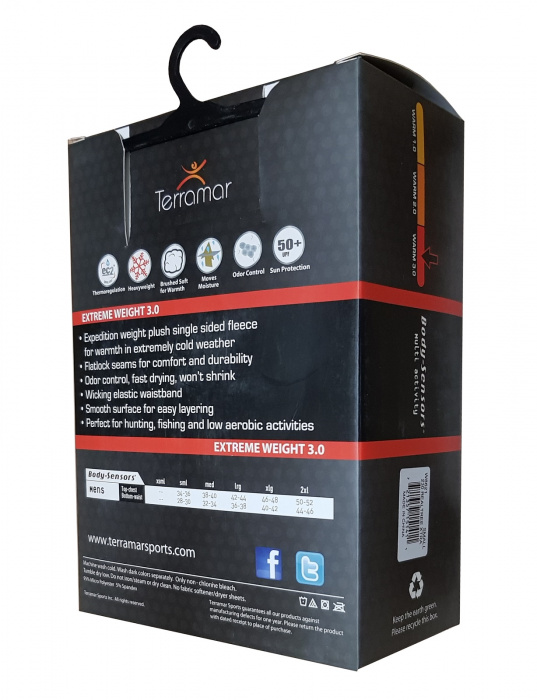 Мужское термобелье для зимы M-GEO PREDATOR второго слоя (верх) - упаковка сзади