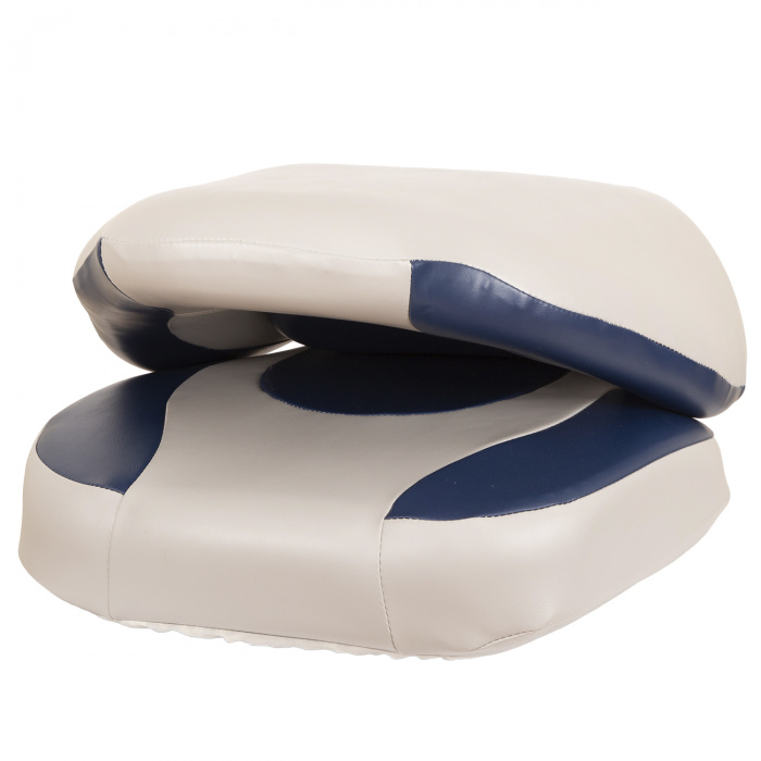 Поворотное кресло в лодку Premium Countured - серый/синий - в сложенном состоянии