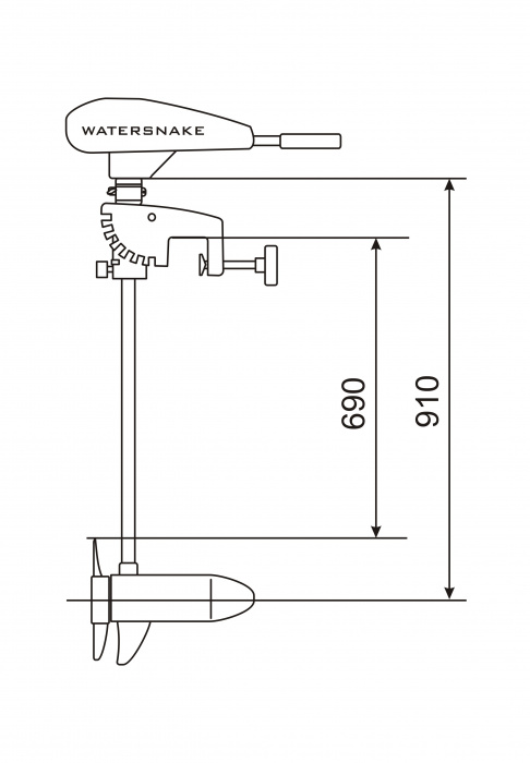 Электро троллинговый мотор WaterSnake Venom 44 lbs/36