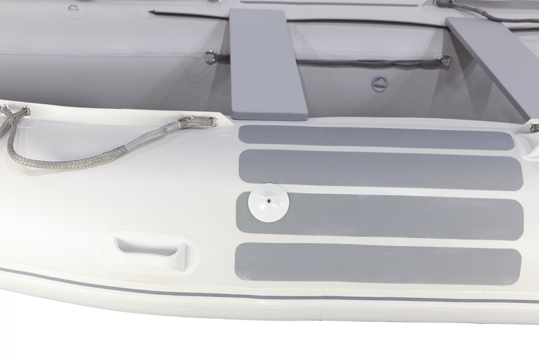 Стояночный тент на лодку HD  (185 х 290 см), серый - элементы сбоку Стояночный тент на лодку HD  (185 х 290 см), серый - элементы сбоку