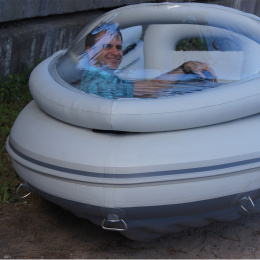 Фальшборт штормовой на лодку ARL (с укрытием) 420 - вид с носа