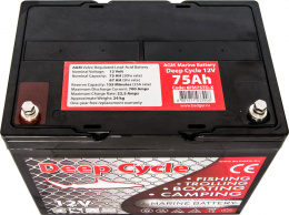 Аккумулятор Marine Deep Cycle AGM 12V 75Ah верхняя крышка