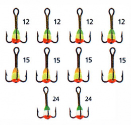 Набор тройников с трехцветной каплей - цвета
