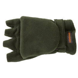 Перчатки с откидным верхом для рыбалки,зеленые - внешняя сторона