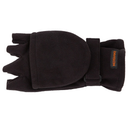 Перчатки с откидным верхом для рыбалки,черные - внешняя сторона