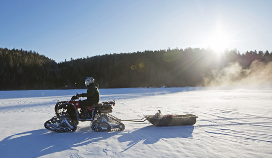 Преобразование малокубатурного ATV из колесного в гусеничный