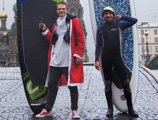 доски SUP на воде