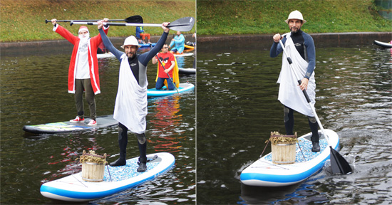 доски SUP на воде