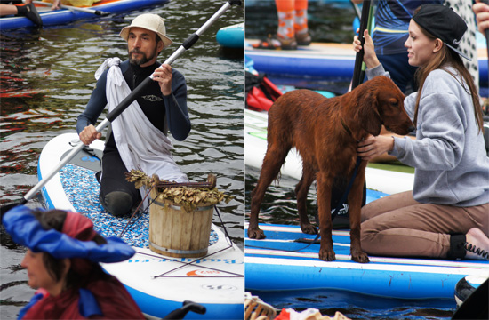 доски SUP на воде