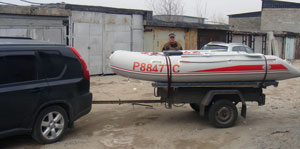 транспортировка надувной лодки HD 390